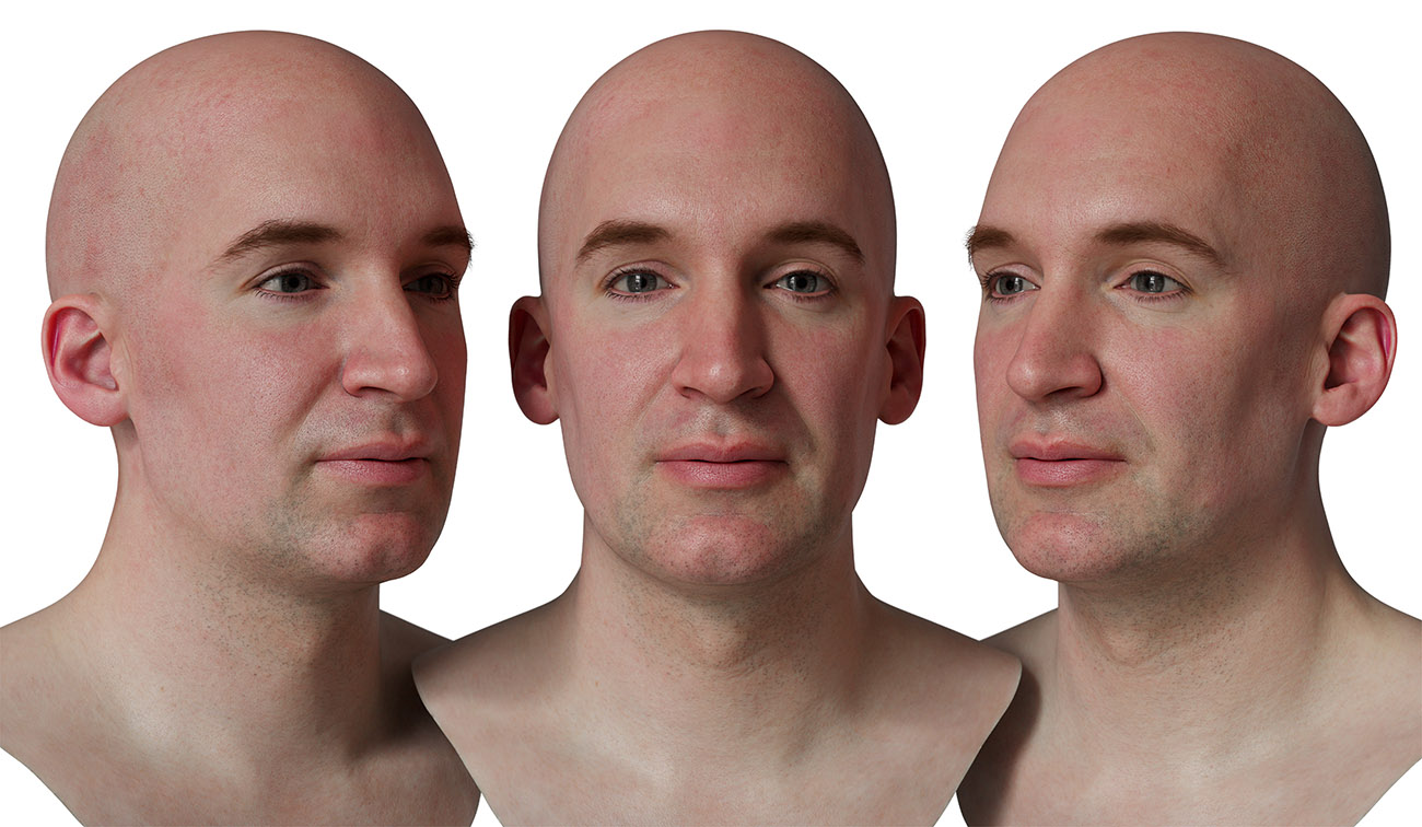 Male 3d head scan download